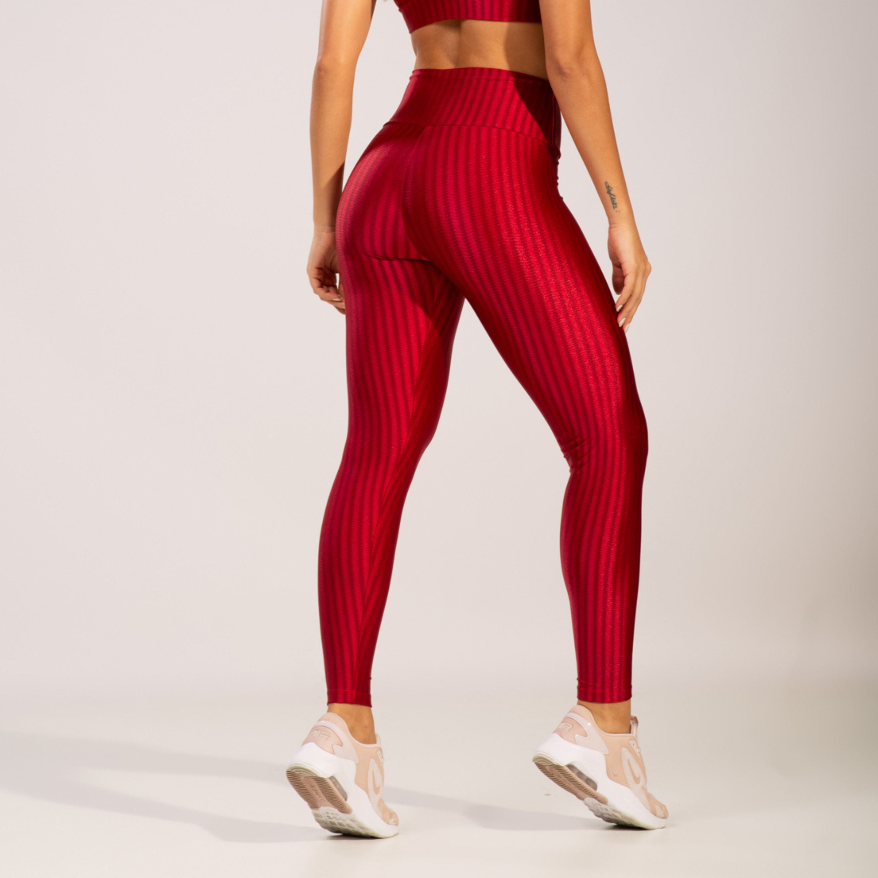 Calça Legging Fitness New Zig Poliamida Vermelho - VEKYO