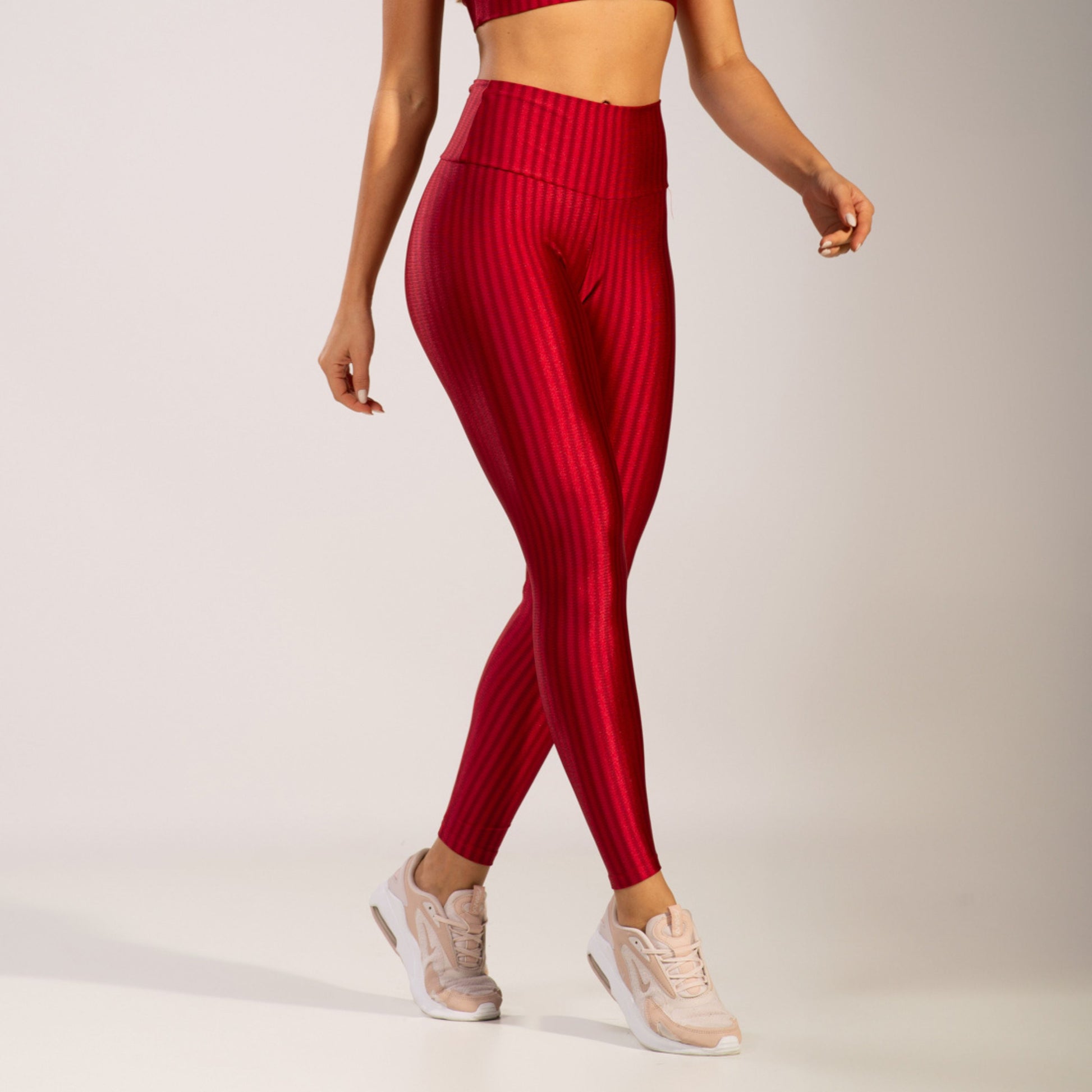 Calça Legging Fitness New Zig Poliamida Vermelho - VEKYO