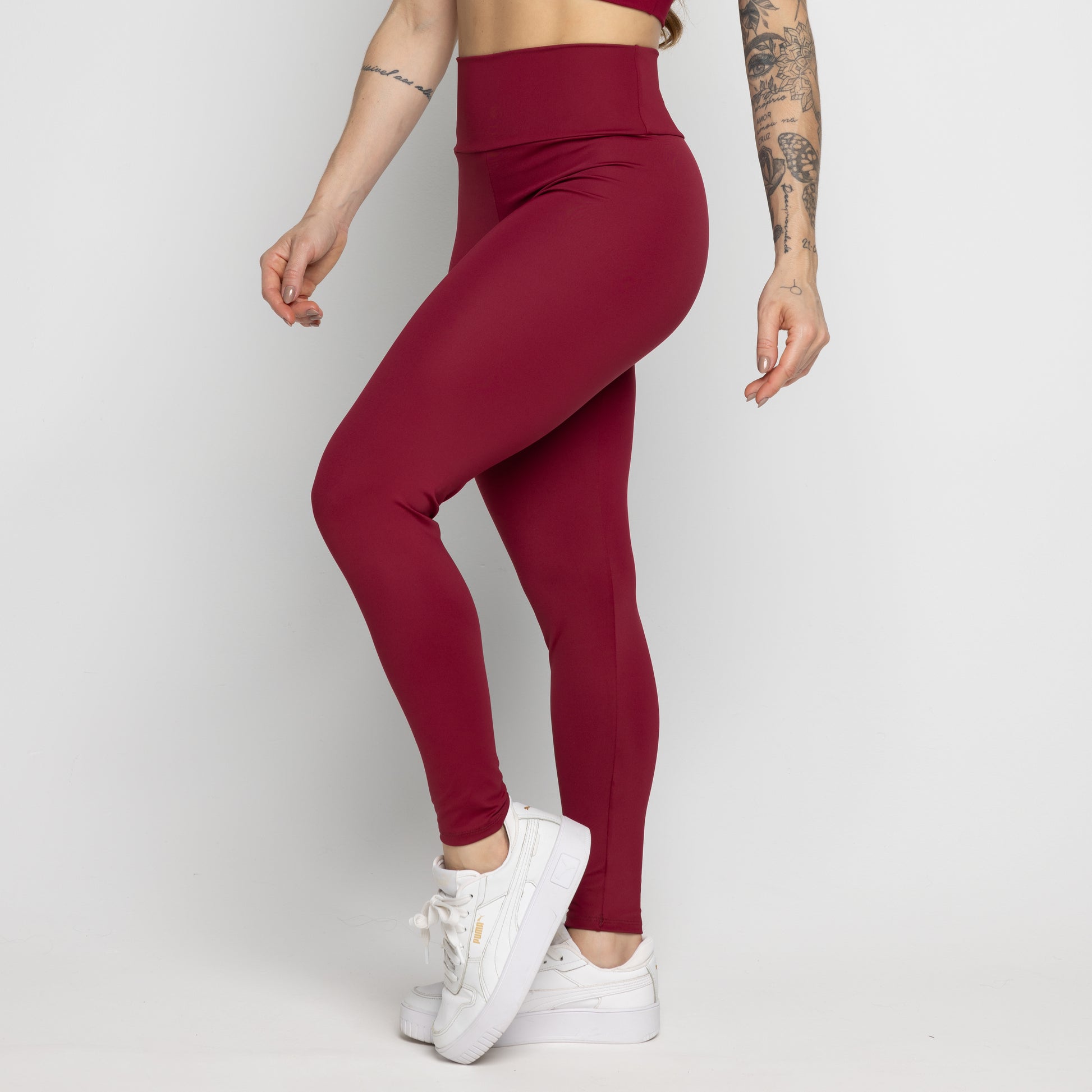 Calça Legging Not So Basic Vinho - VEKYO