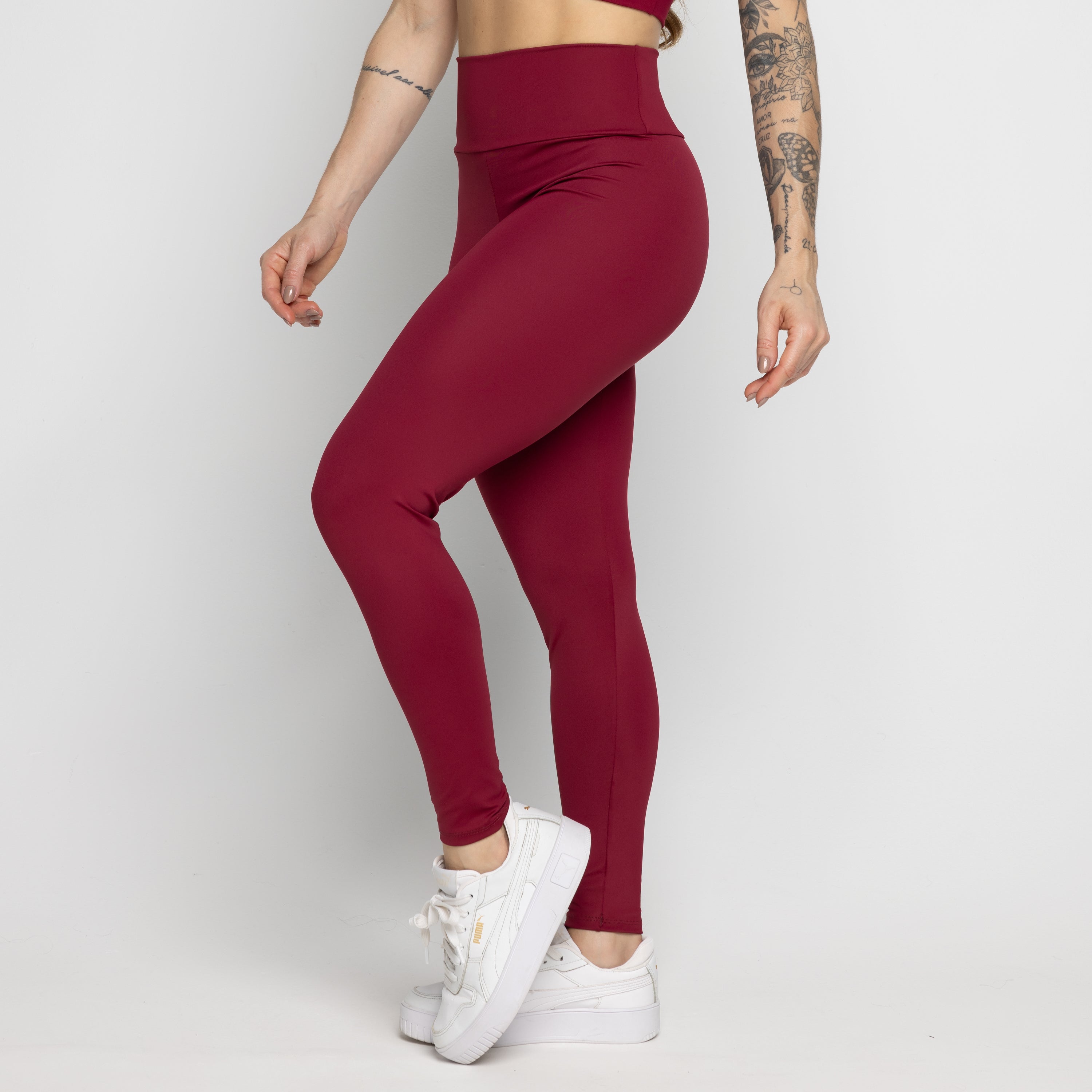 Calça Legging Not So Basic Vinho - VEKYO