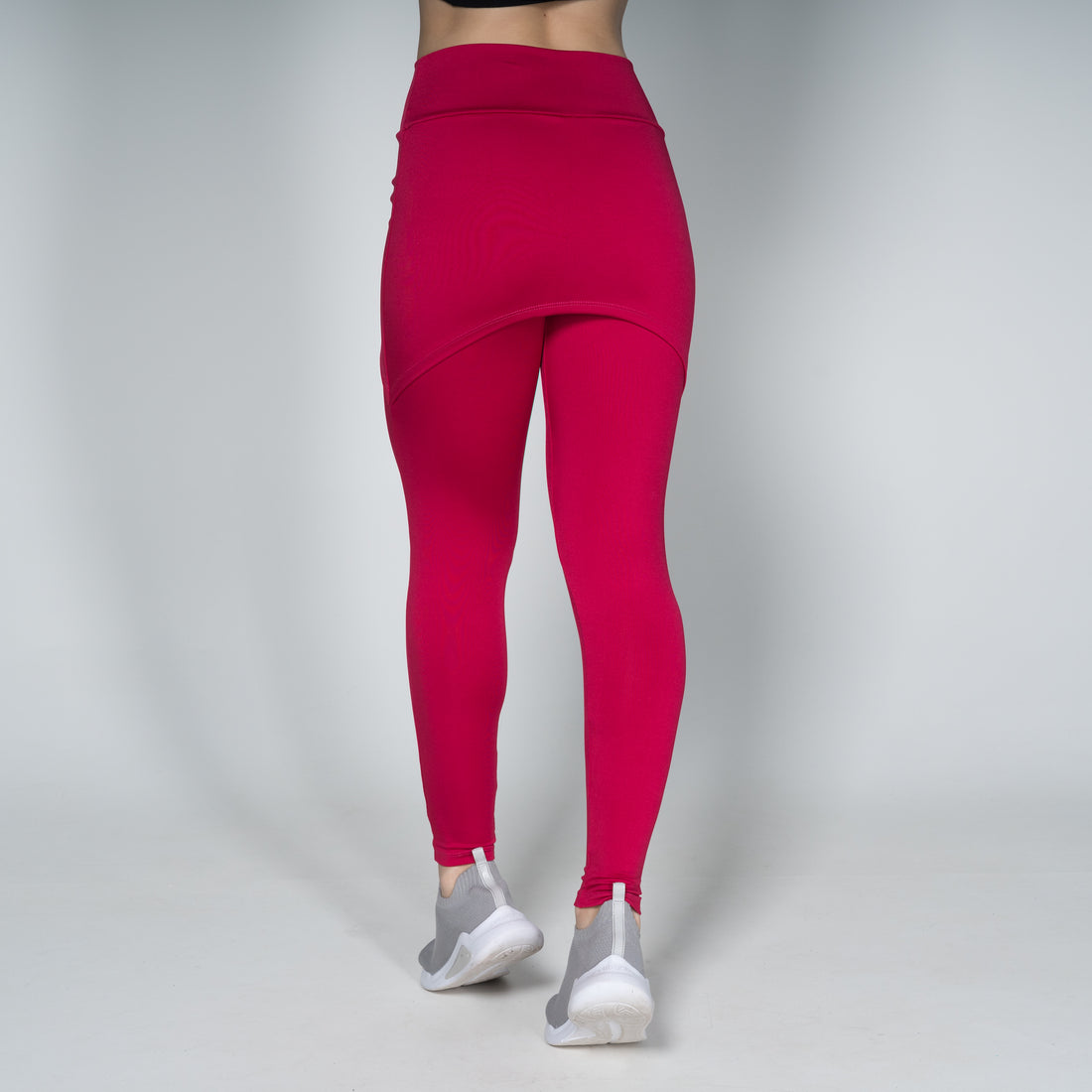 Calça Legging Suplex Feminina Com Saia Tapa Bumbum Rosa - VEKYO