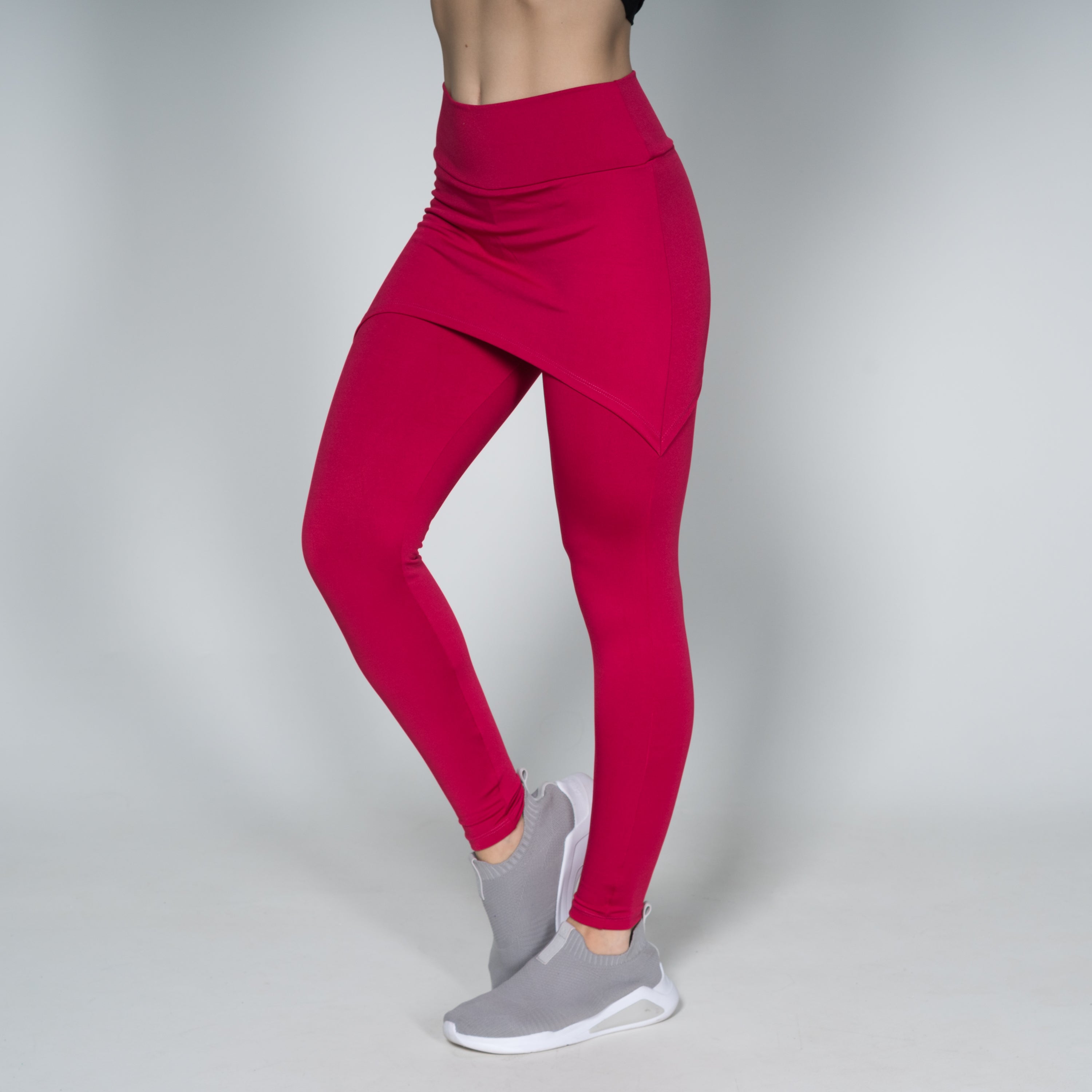 Calça Legging Suplex Feminina Com Saia Tapa Bumbum Rosa - VEKYO
