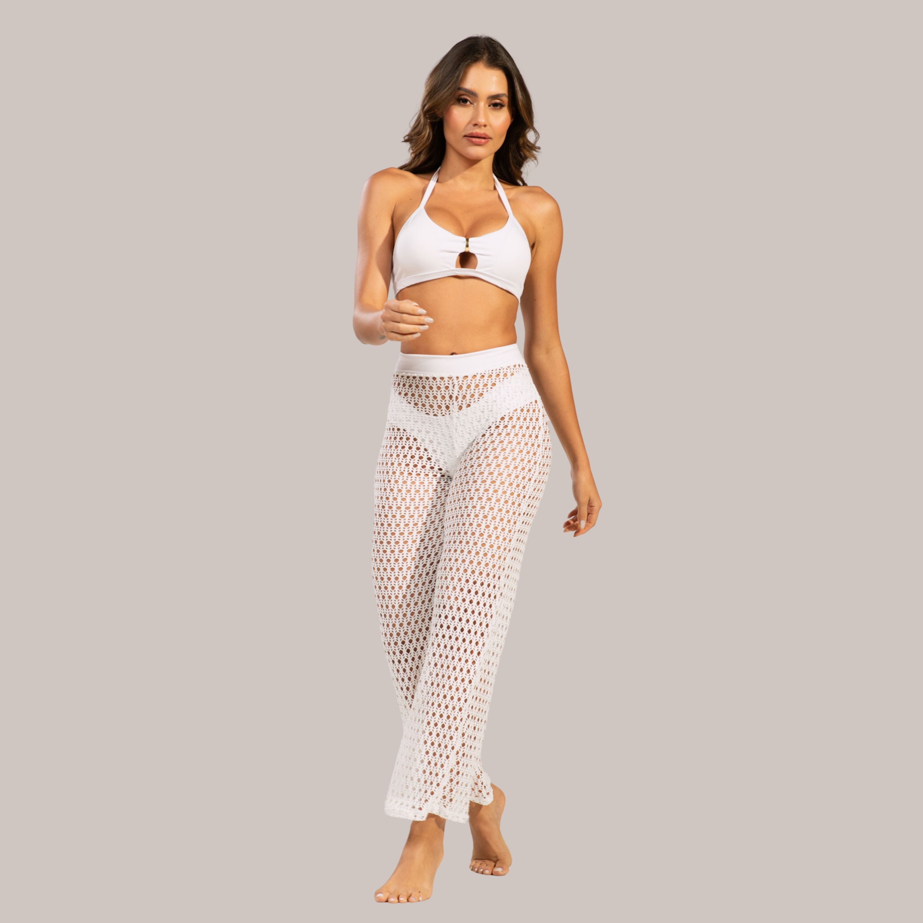 Calça Saída de Praia Branca - VEKYO