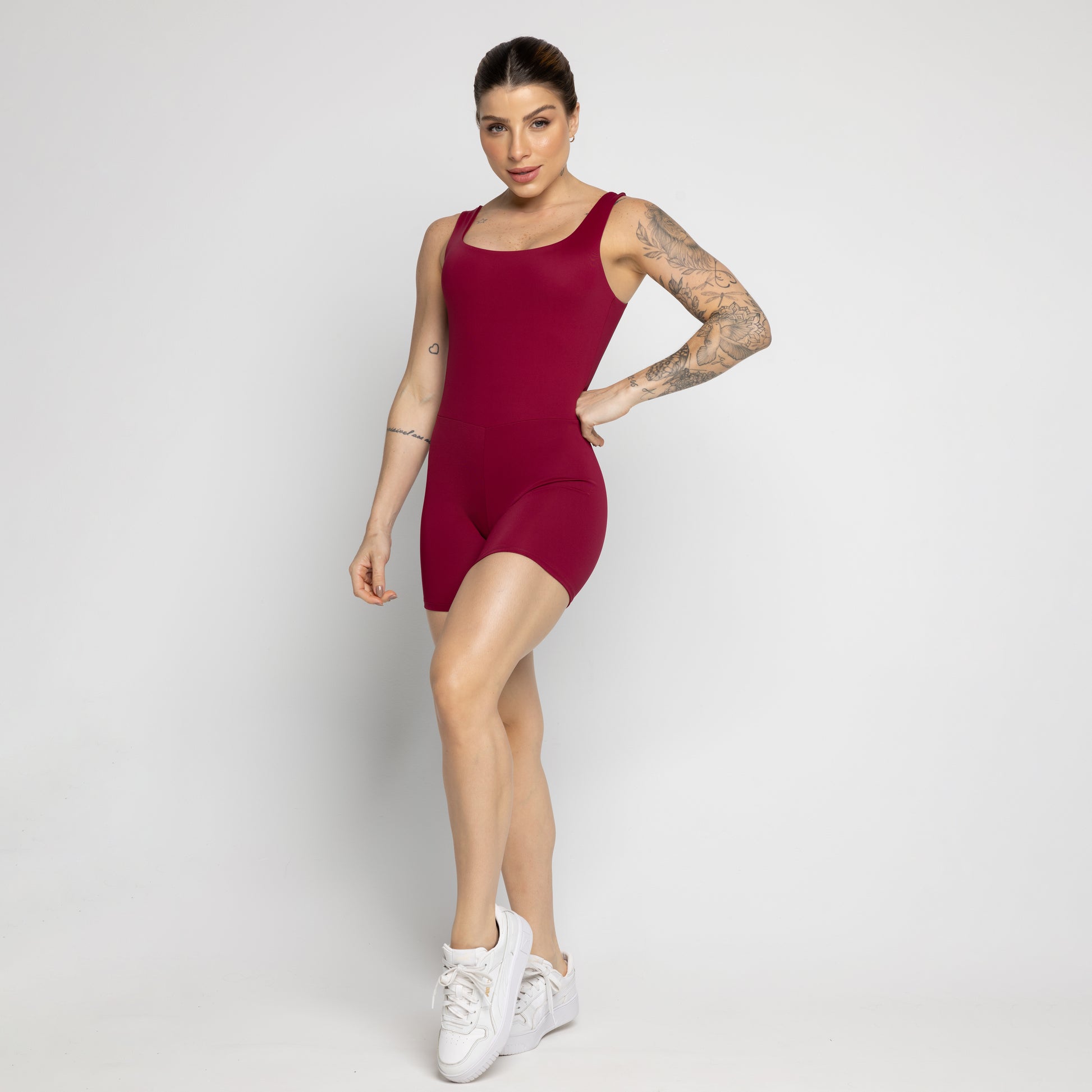 Macaquinho Fitness Not So Basic Vinho - VEKYO