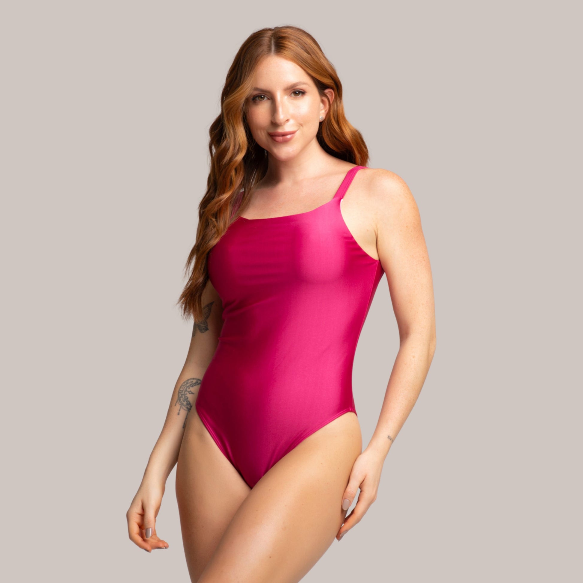 Maiô Cavado Liso Rosa - VEKYO