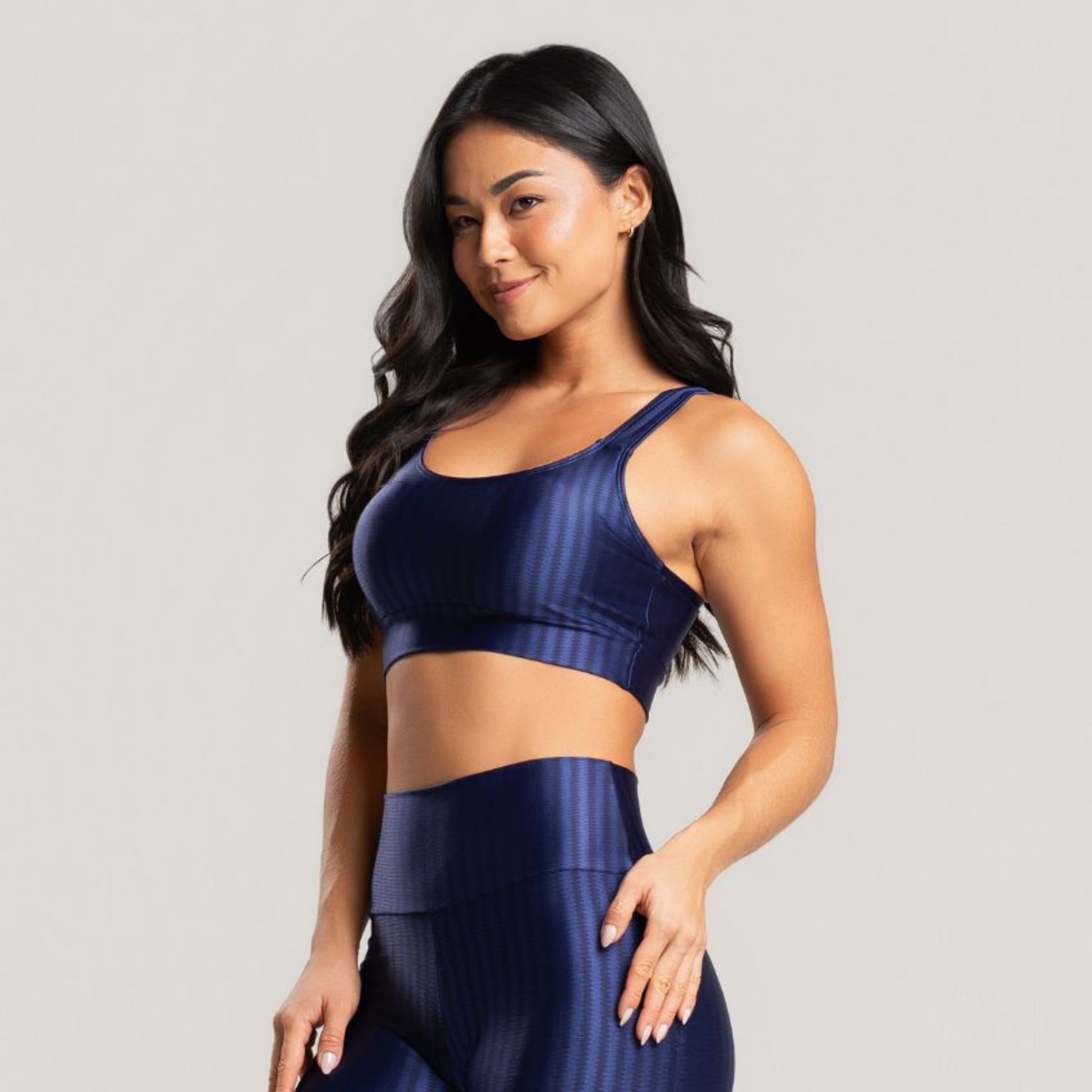 Top Fitness New Zig Com Bojo Removível Marinho - VEKYO