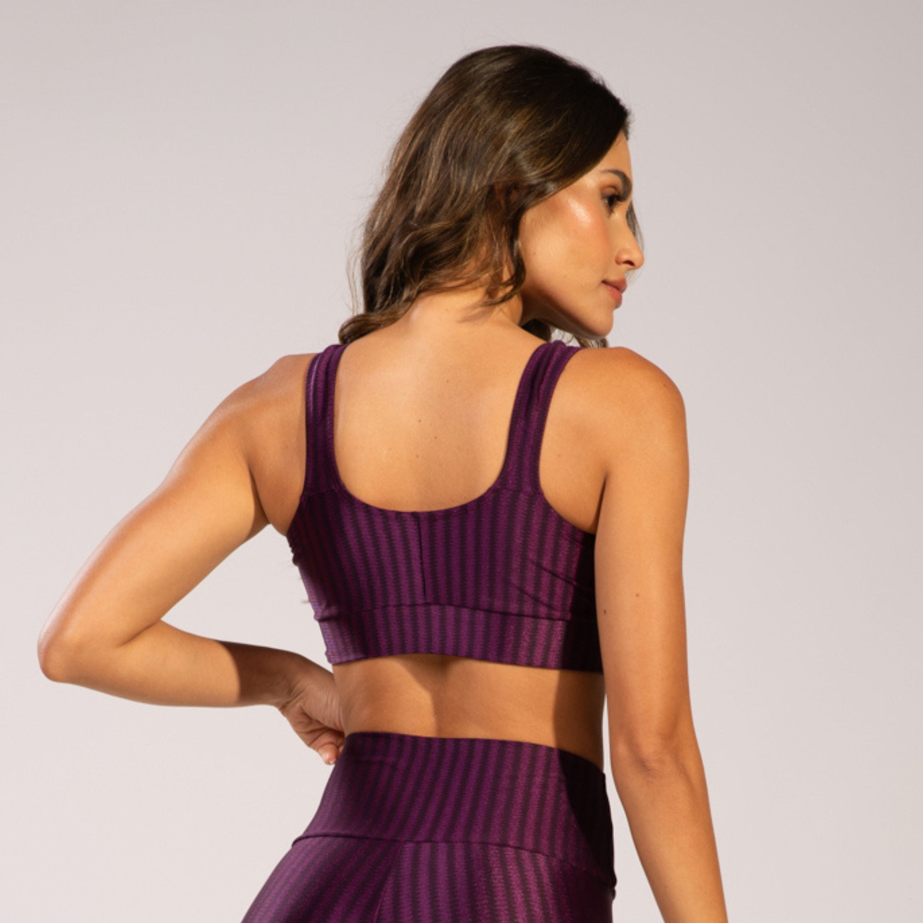 Top Fitness New Zig Com Bojo Removível Roxo - VEKYO
