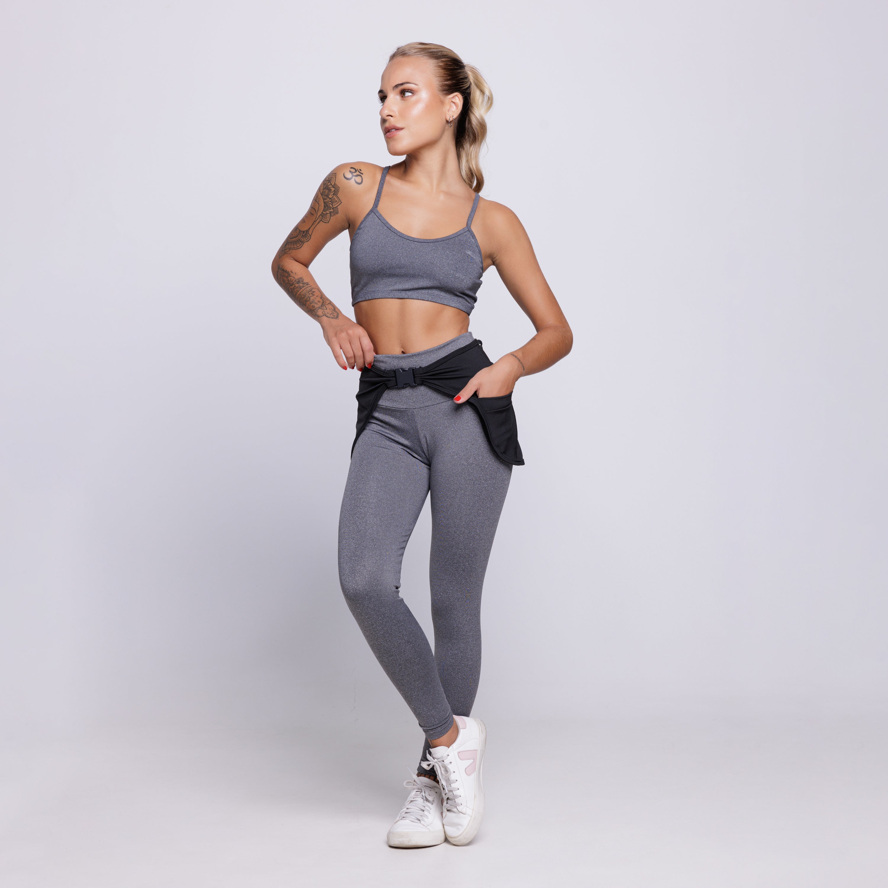 Tapa Bumbum Fitness Com Bolso Preto - VEKYO