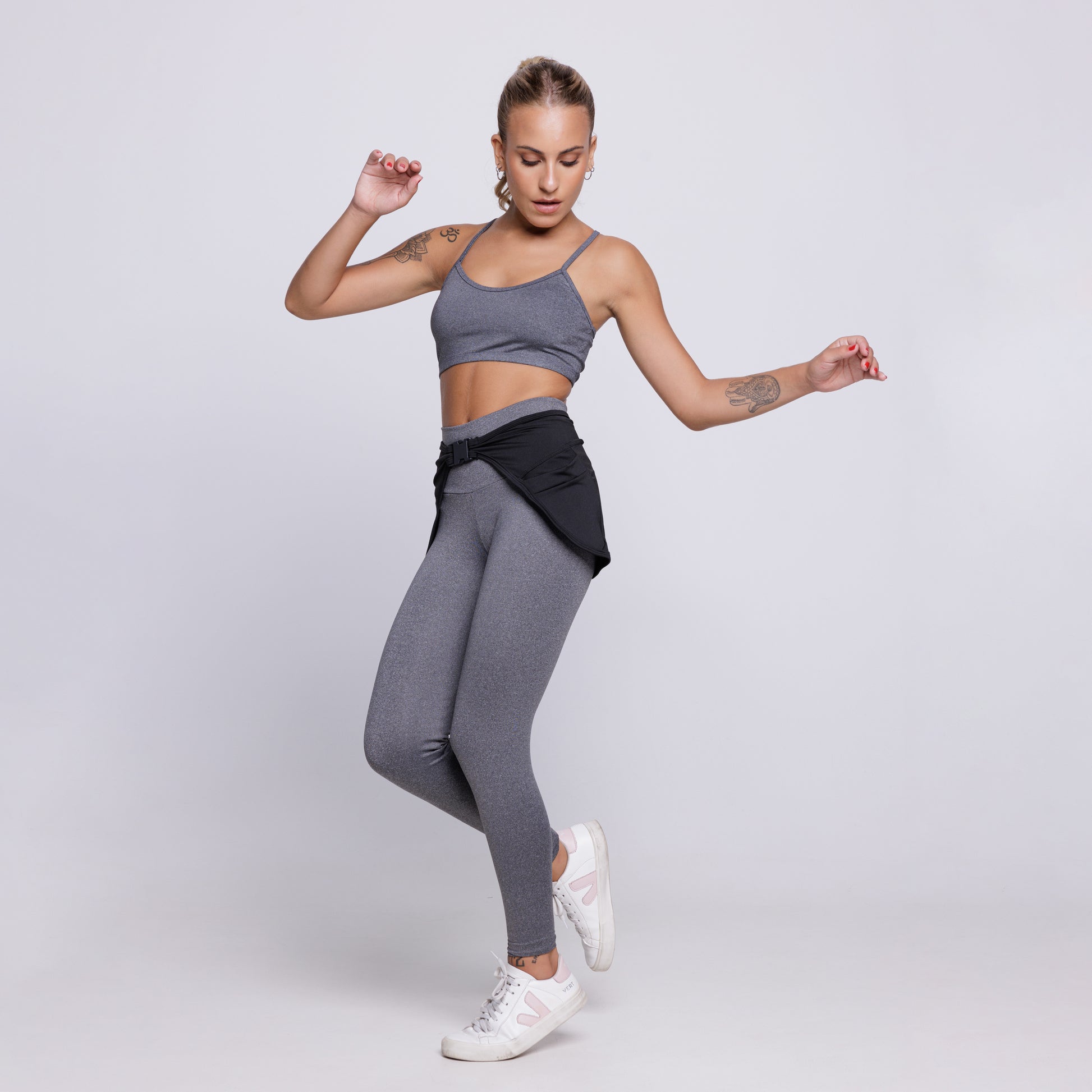Tapa Bumbum Fitness Com Bolso Preto - VEKYO