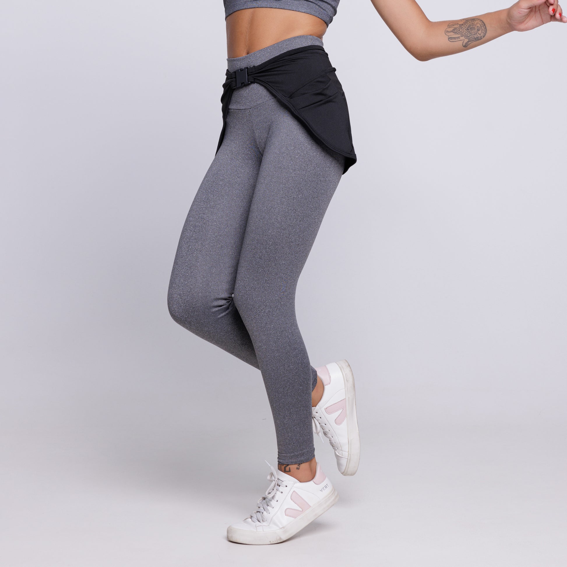 Tapa Bumbum Fitness Com Bolso Preto - VEKYO